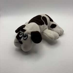 Pound Puppies Brown  & White  7" Puppy Plush Toy by Tonka 1985